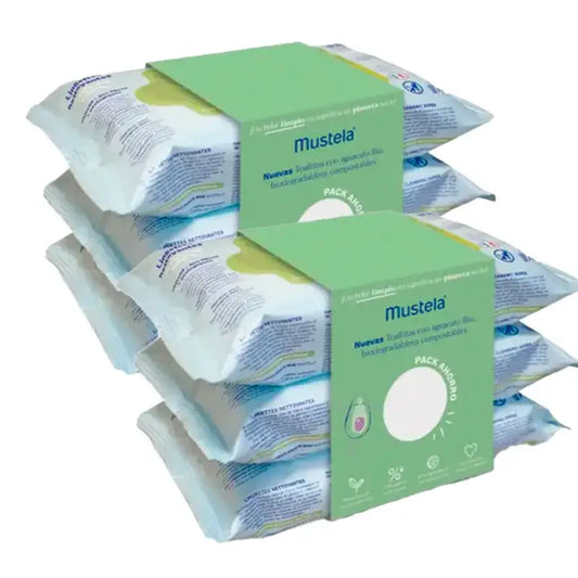 Mustela Salviette detergenti, confezione 2 x 3X60 unità