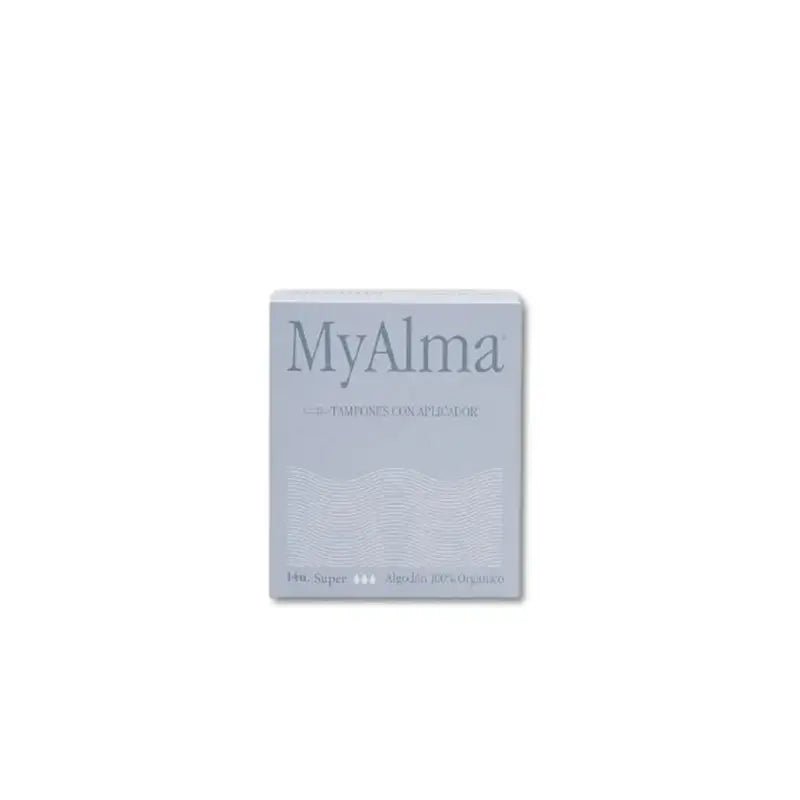 Myalma, assorbenti in cotone biologico al 100% con mini applicatore, 14 unità