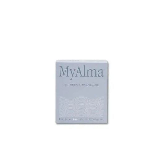 Myalma, assorbenti in cotone biologico al 100% con mini applicatore, 14 unità