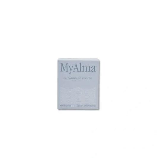 Myalma, assorbenti in cotone biologico al 100% con applicatore regolare, 14 unità