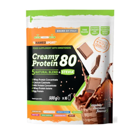 Named Sport Proteine Cremose al Cioccolato Squisito , 1 busta da 500 g