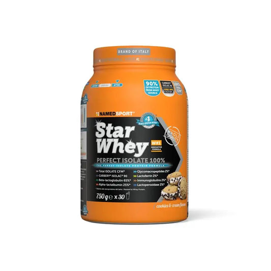 Named Sport Protein Star Whey Isolate Cookies & Cream , 1 barattolo da 750 g