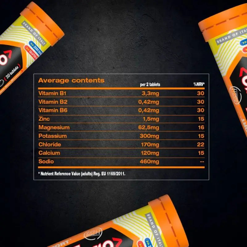 Named Sport Vitamins & Minerals Isonam Energy Zero Lemon , 1 confezione da 18 tubi x 20 cpr