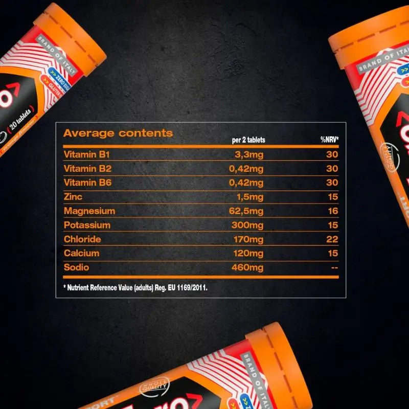 Named Sport Vitamins & Minerals Isonam Energy Zero Orange , 1 confezione da 18 tubi x 20 compresse