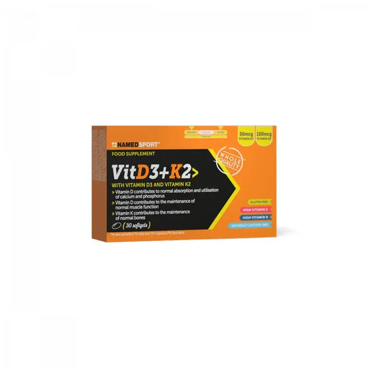 Named Sport Vitamins & Minerals Vitamina D3+K2 , 1 confezione da 30 softgel