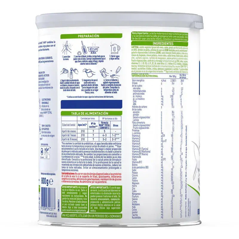 Latte per lattanti Nestlé Nan Total Comfort 2, 800g