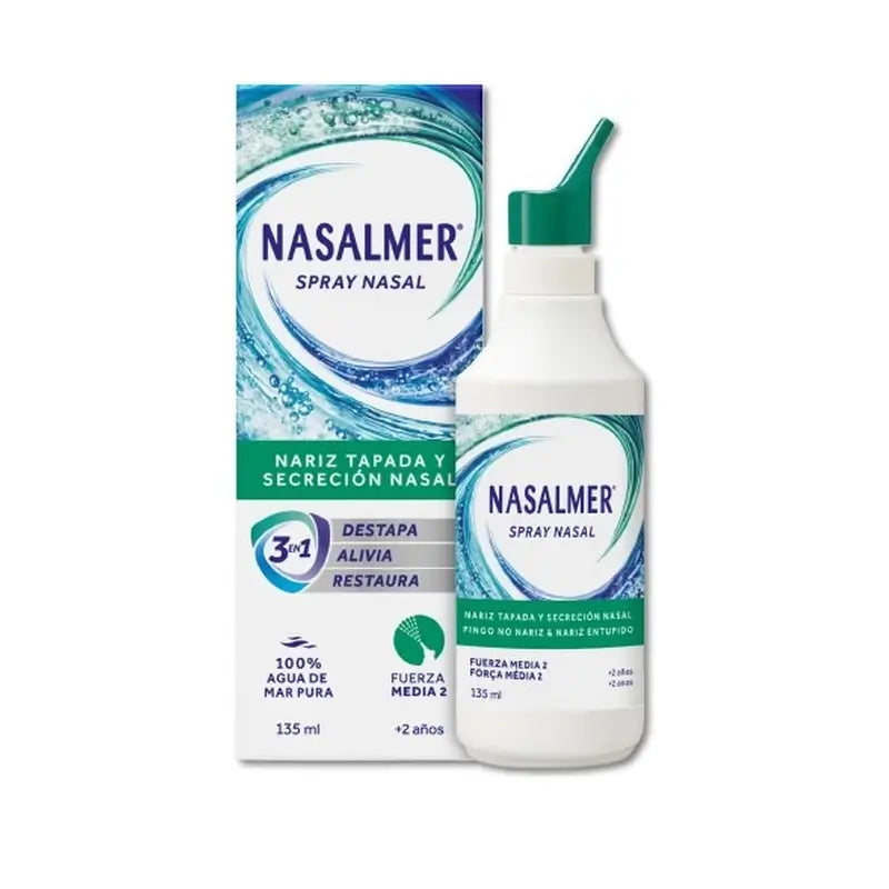 Nasalmer Media Forza, Igiene e sollievo nasale quotidiano, 135 Ml Spray