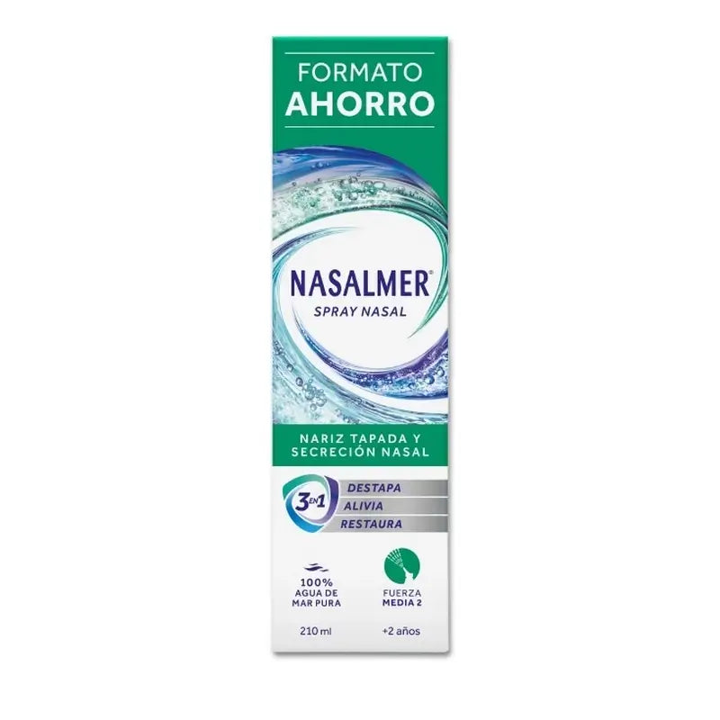 Nasalmer Media Forza, Igiene e sollievo nasale quotidiano, 210 Ml Spray