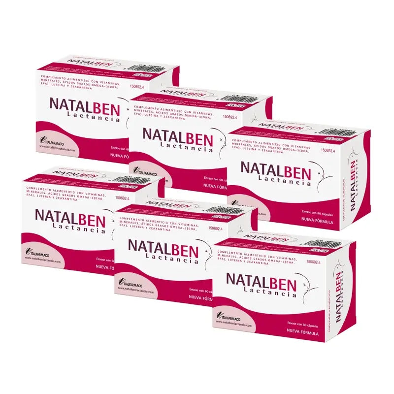 Natalben Allattamento , 6 x 60 capsule