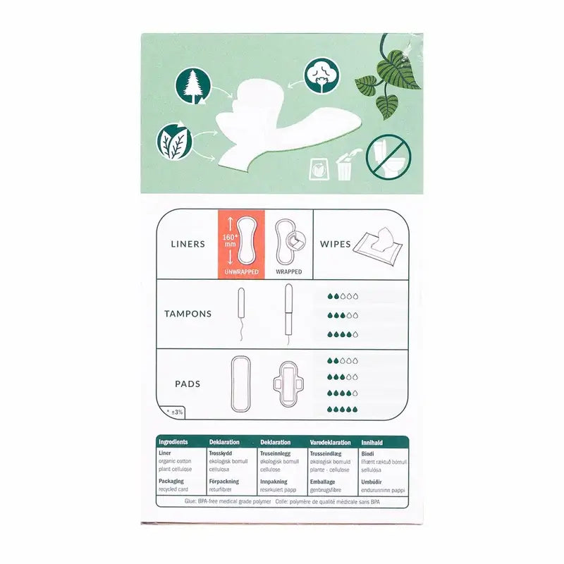 Natracare Protegeslip Anatomico , 30 pezzi