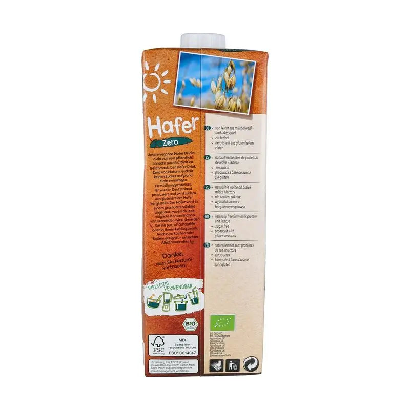 Natumi Bevanda all'Avena Zero Bio , 1 litro