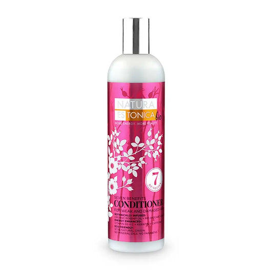 Natura Estonica Balsamo per capelli deboli e danneggiati 7 benefici, 400 Ml