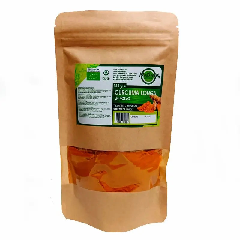 Natura Premium Polvere di Curcuma Biologica , 125 gr