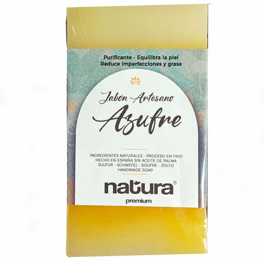 Natura Premium Sapone artigianale per il viso allo zolfo, 107,7 gr