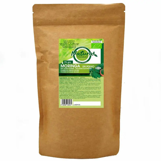 Natura Premium Polvere di Moringa macinata biologica, 75 g