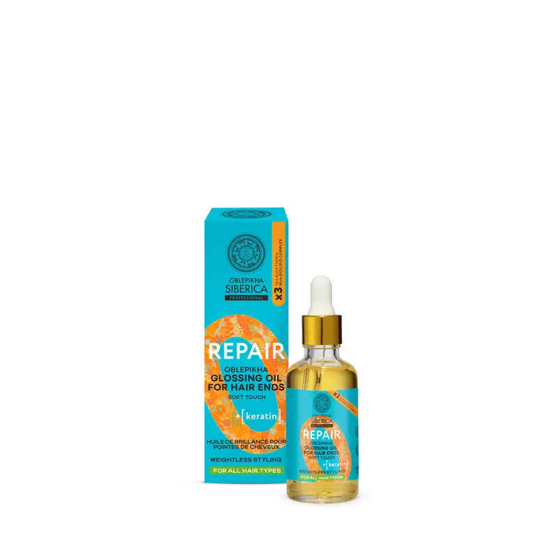 Natura Siberica Olio riparatore di lucentezza per punte di capelli, 50 Ml