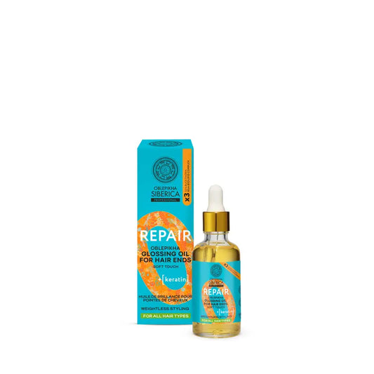 Natura Siberica Olio riparatore di lucentezza per punte di capelli, 50 Ml