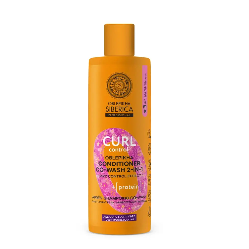Natura Siberica Cowash 2 in 1 Balsamo con proteine per il controllo dei ricci, 400 Ml