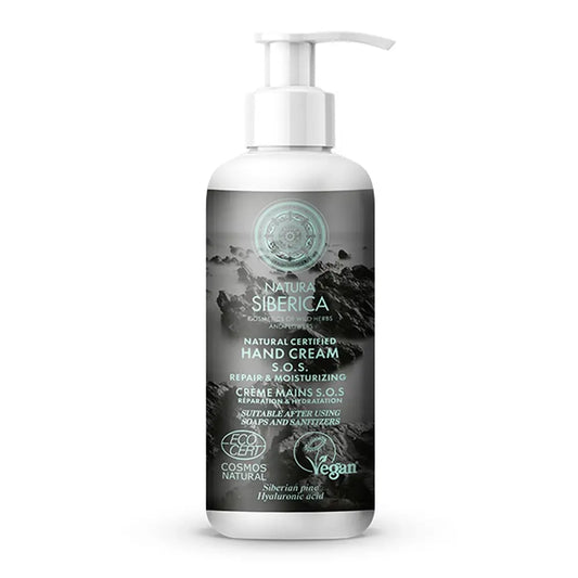 Natura Siberica Sos Crema mani riparatrice e idratante, 250 Ml