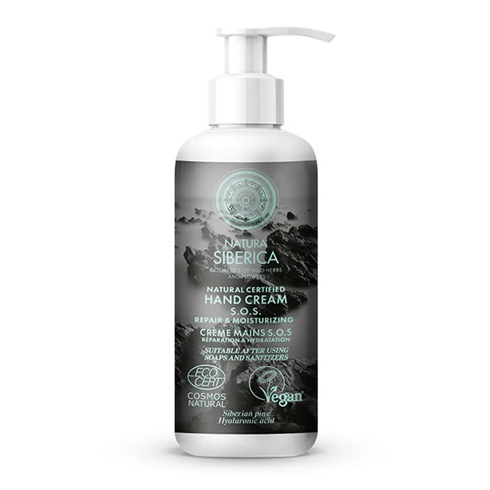 Natura Siberica Sos Crema mani riparatrice e idratante, 250 Ml