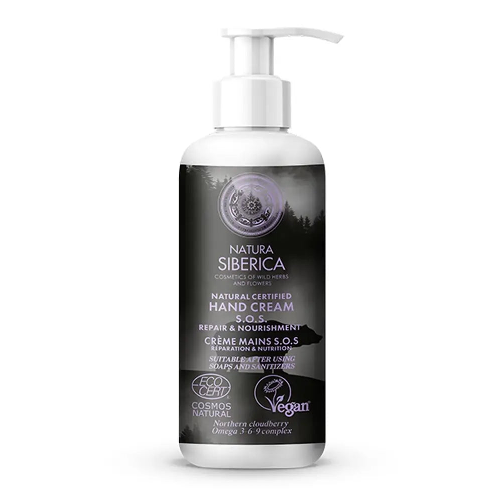 Natura Siberica Sos Crema mani riparatrice e nutriente, 250 Ml