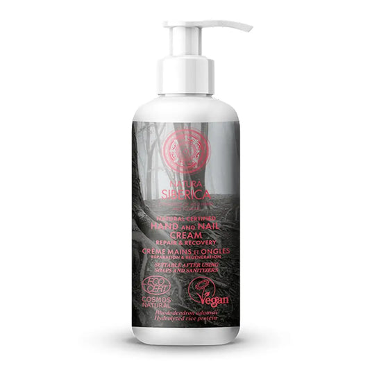 Natura Siberica Crema Riparatrice e Recuperatrice per Mani e Unghie, 250 Ml