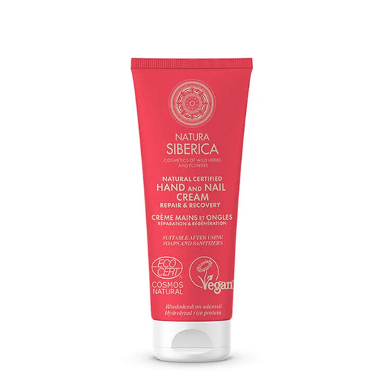 Natura Siberica Crema Riparatrice e Recuperatrice per Mani e Unghie, 75 Ml