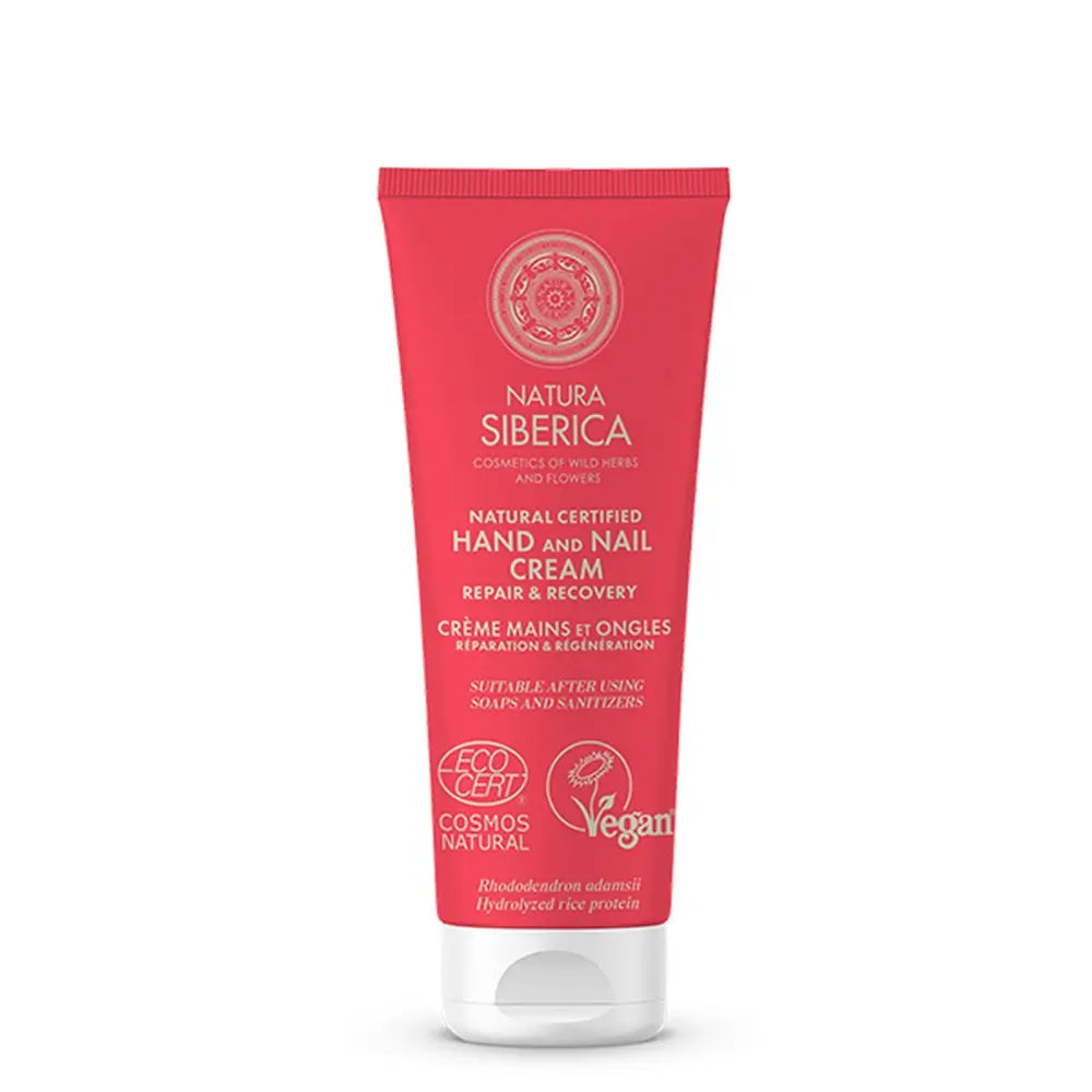 Natura Siberica Crema Riparatrice e Recuperatrice per Mani e Unghie, 75 Ml