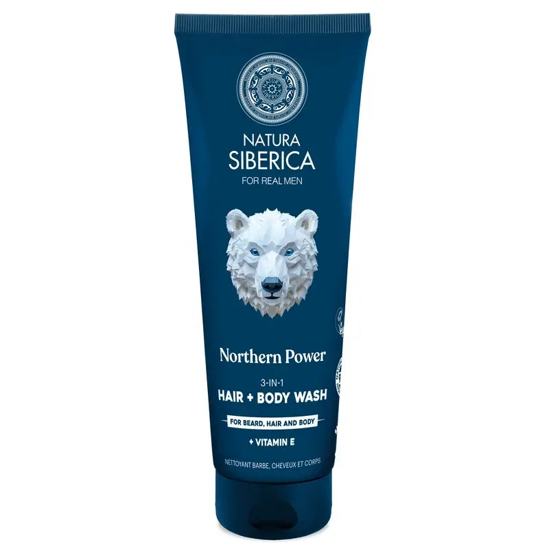 Natura Siberica Men Wild Arctic. Gel 3 in 1 per capelli, corpo e viso , 200 ml