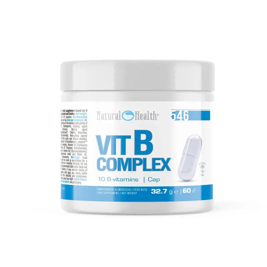Salute naturale Vit B Complex 10 vitamine del gruppo B, 60 capsule