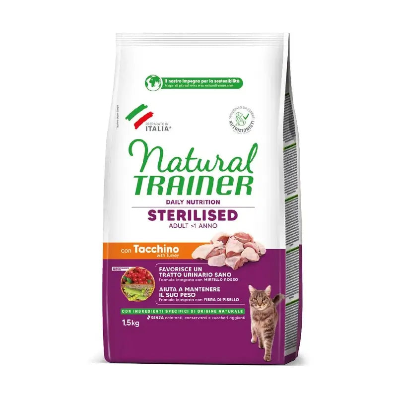 Natural T.Feline Adul Adult Sterilised White Meat 1,5Kg, cibo per gatti
