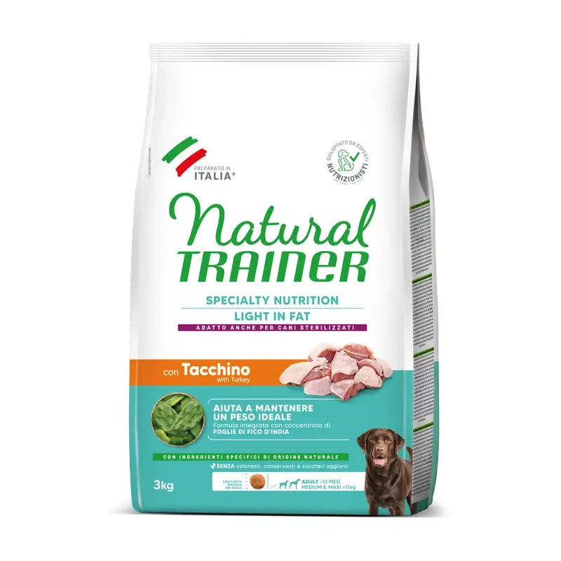 Natural Trainer Canine Adul Med Max Weight 3Kg, cibo per cani