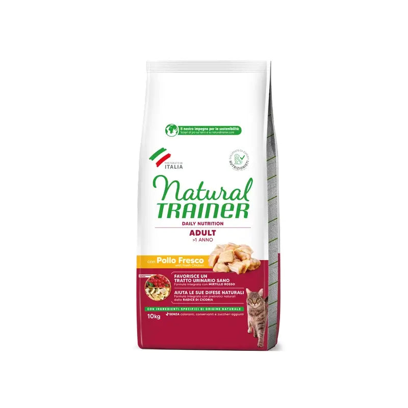 Natural Trainer Feline Adult Chicken 10Kg, cibo per gatti