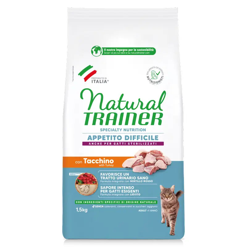 Natural Trainer Mangime per gatti, con carne bianca, Superpremium, 1,5 kg