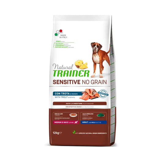 Natural Trainer Mangime per cani, Medium, al pollo, Superpremium, 12 kg