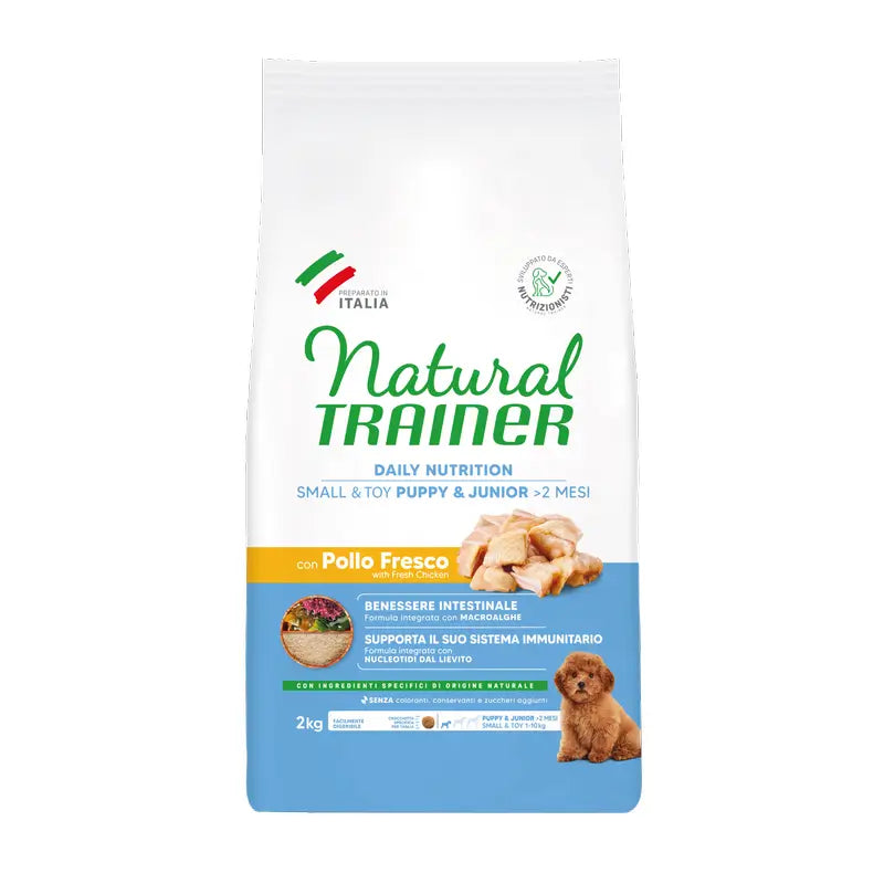 Natural Trainer Mangime per cani, taglia Small e Toy, al pollo, Superpremium, 2 kg