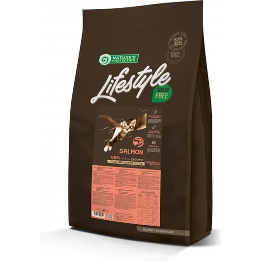 Natures Protection Lifestyle Senza Grano Per Gatti Castrati Salmone Krill, 1,5Kg
