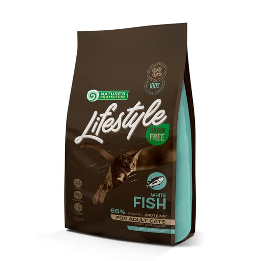 Natures Protection Lifestyle Senza Grano Per Gatti Pesce Bianco 1,5Kg