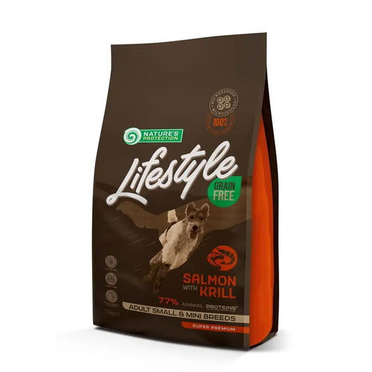 Natures Protection Lifestyle Grain Free per cani adulti di piccola taglia Mini, 1,5Kg