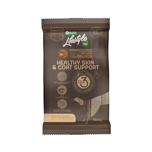 Natures Protection Lifestyle Snack Senza Cereali Fortificante per Pelle e Manto, 160Gr