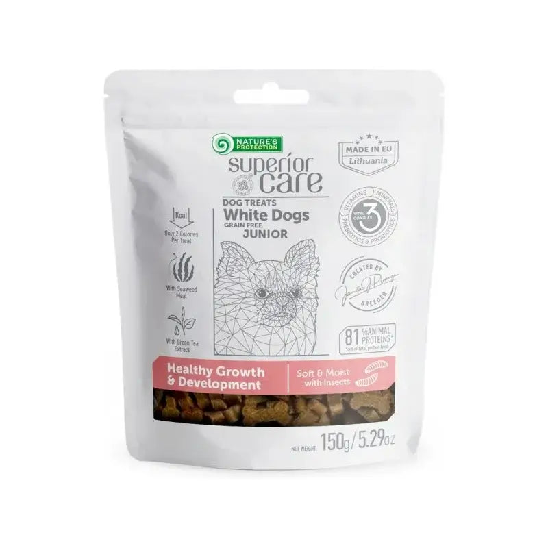 Natures Protection Sc White Dog Junior Crescita Sviluppo Insetto 150 Gr