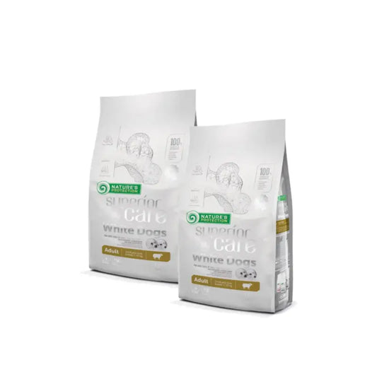 Natures Protection Superior Care White Dogs - Cibo per cani adulti di taglia piccola e mini - Agnello - Confezione da 2 x 1,5 kg