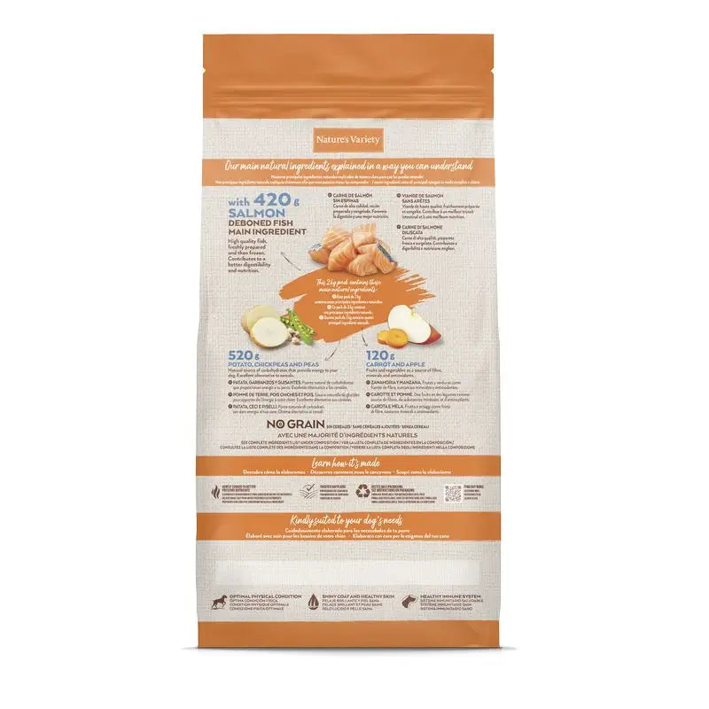 Nature'S Variety Canine Adult Original Med Max Salmon 2Kg, cibo per cani
