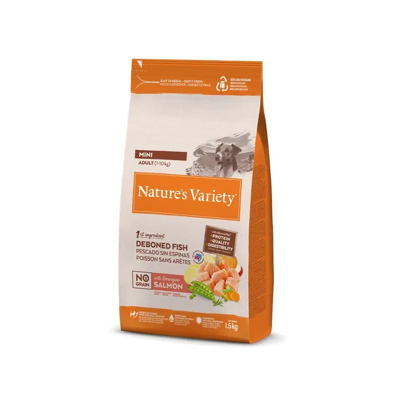 Nature'S Variety Canine Adult Original Mini Salmon 1,5Kg, cibo per cani