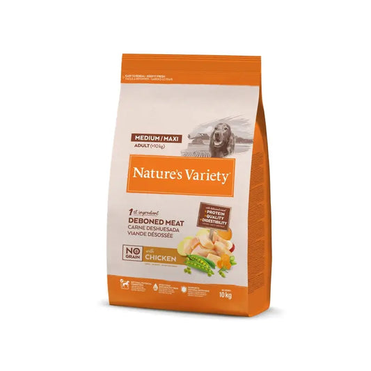 Nature'S Variety Canine Adult Selected Med/Max Chicken, 10 kg, cibo per cani
