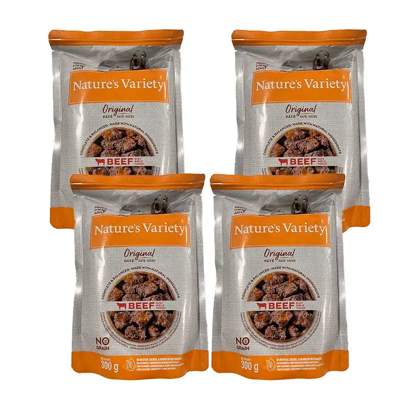 Nature'S Variety Canine Original Adult Pate Med Max Pack 4X300Gr, cibo umido per cani