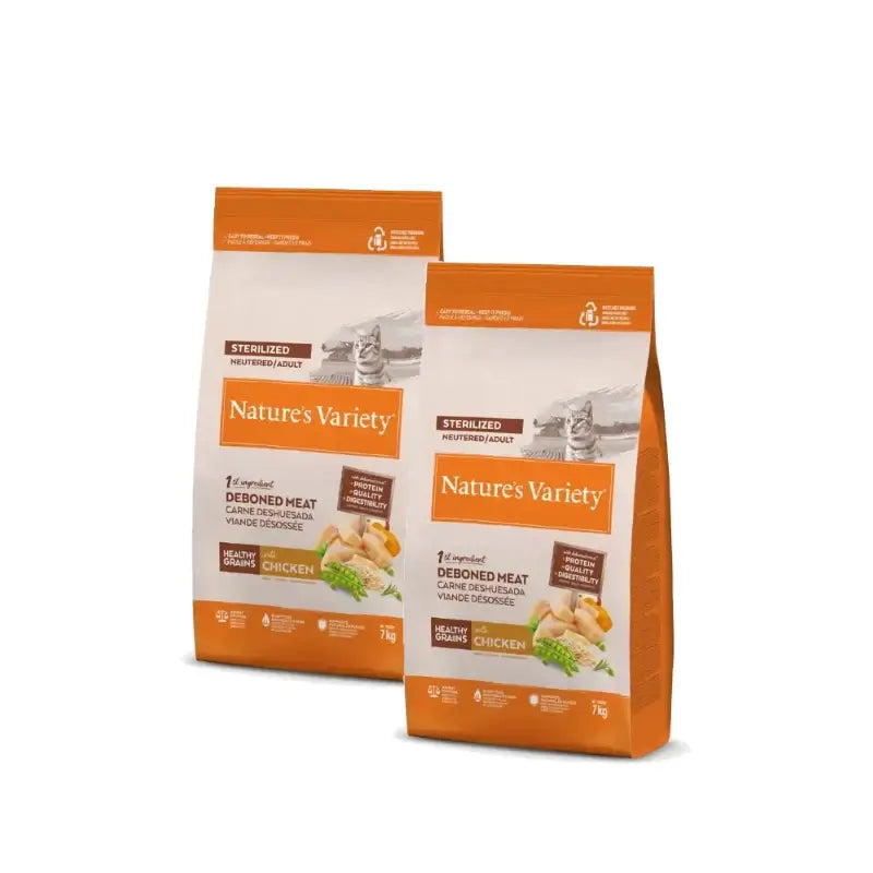 Nature'S Variety Cat Healthy Grain Sterilized Pollo Confezione da 2 x 7 kg