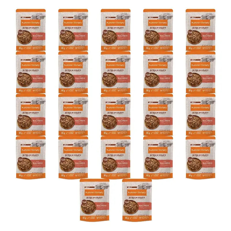 Nature'S Variety Cibo umido per gatti, al salmone, confezione multipack, 22 x 85 g