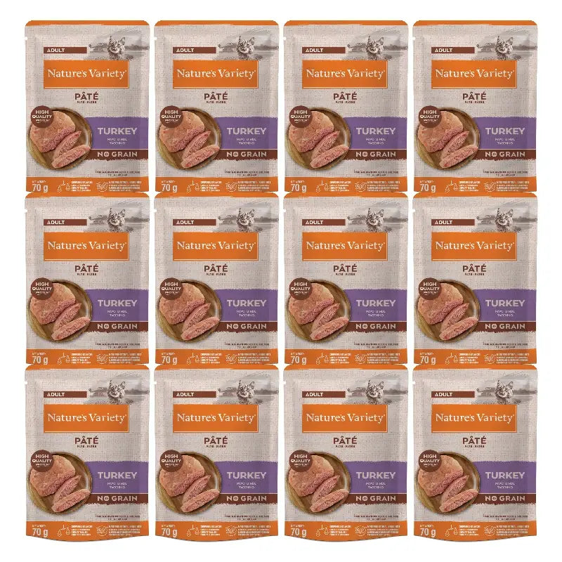Nature'S Variety Cibo umido per gatti, Mini, al tacchino, confezione multipla, 12 x 70 g