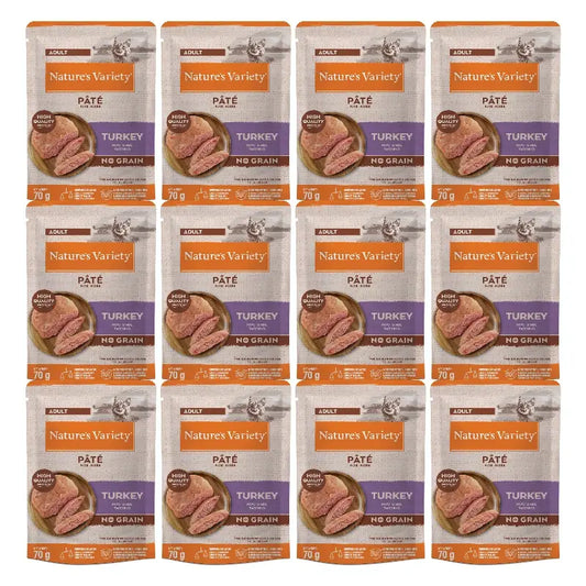 Nature'S Variety Cibo umido per gatti, Mini, al tacchino, confezione multipla, 12 x 70 g
